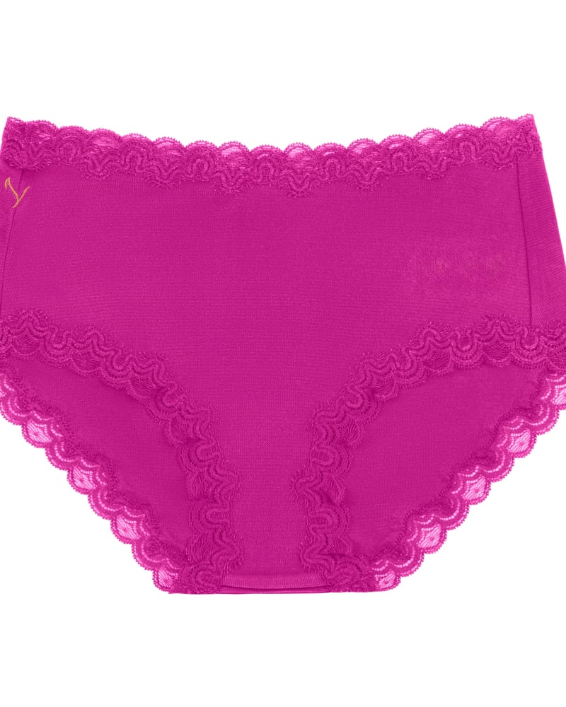 Front of a size 2XLarge Soft Silk Panties in Festival Fuschia by Uwila Warrior. | dia_product_style_image_id:242510